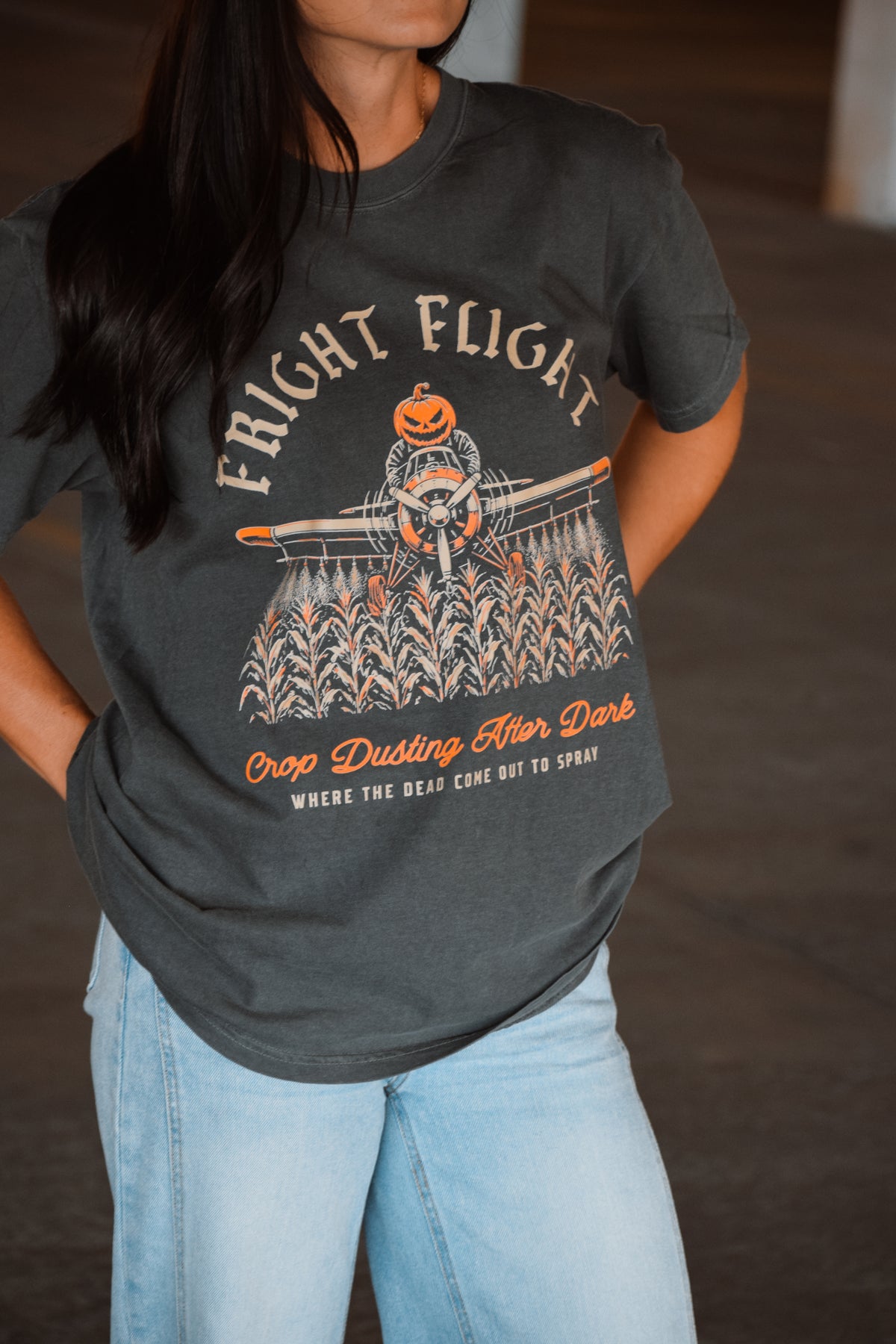 FRIGHT FLIGHT OVERSIZED GRAPHIC TEE